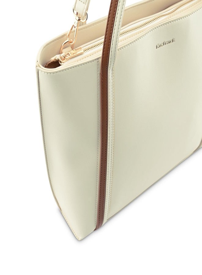 Fastrack Everyday Essential Laptop Tote | Faux-Leather Women's Handbags | Laptop Compatible | Comes with a Key-Leash| Ladies Purse Handbag | Tote for Casual Carry - Image 5